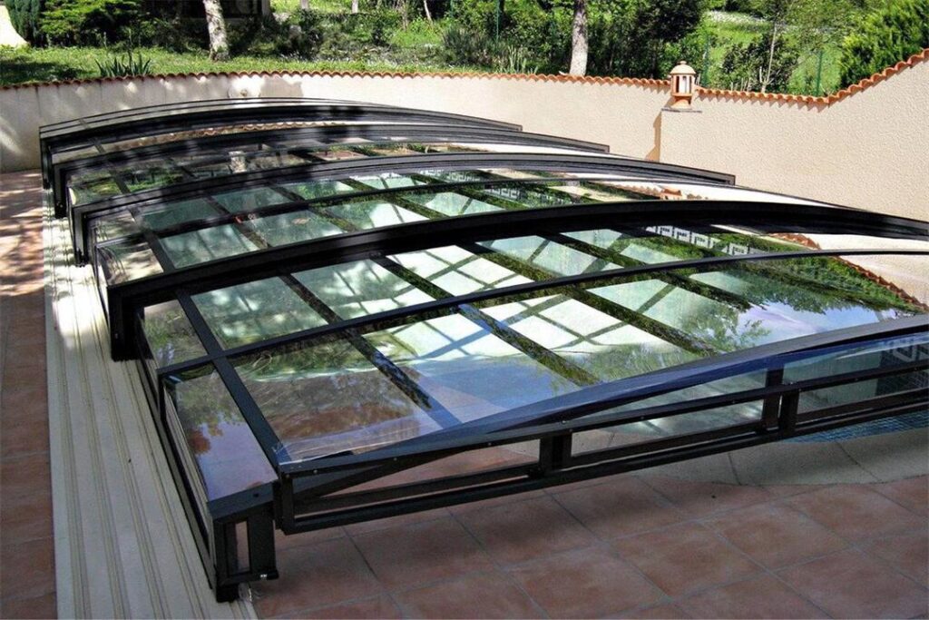 شیشه خم سقف شیشه ای شاه شیشه